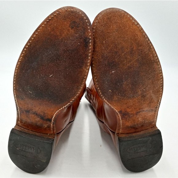 Justin Roper Cowboy Boots Womens 6 B Brown Leather Western Cowgirl Distressed - Picture 10 of 10